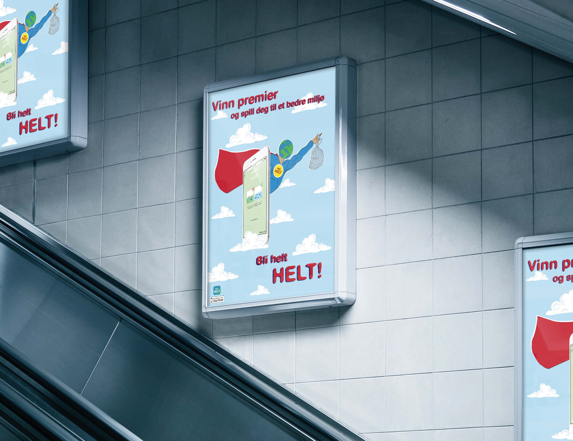 Plakat ved rulletrapp